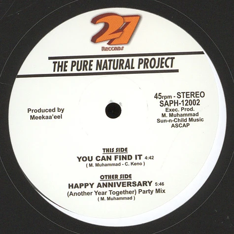 Pure Natural Project - Happy Anniversary