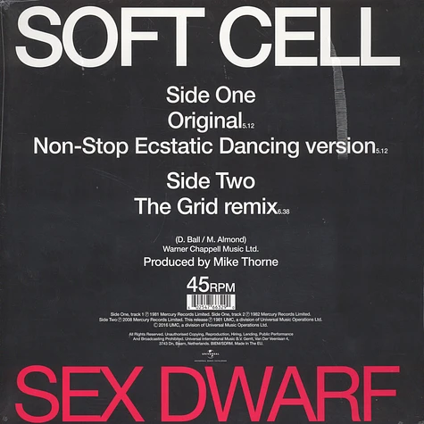 Soft Cell - Sex Dwarf