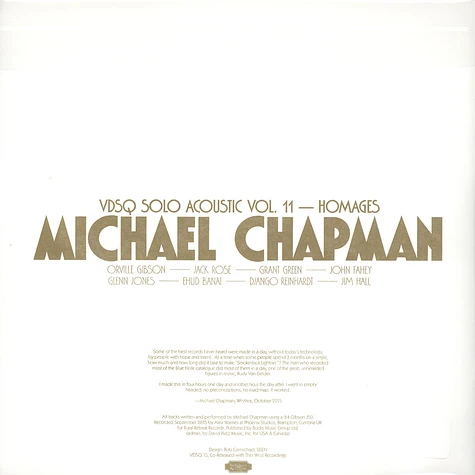 Michael Chapman - Solo Acoustic Volume 11: Homages