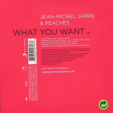 Jean-Michel Jarre - What You Want Feat. Peaches