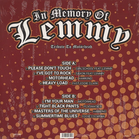 V.A. - In Memory Of Lemmy – Tribute To Motorhead