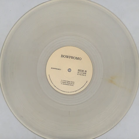 David Bowie - BowPromo Clear Vinyl Edition