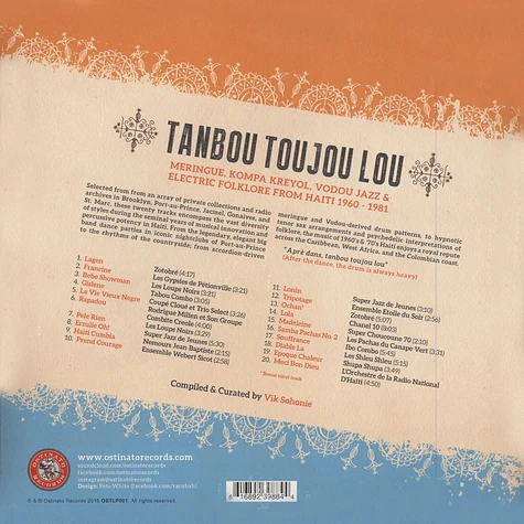 V.A. - Tanbou Toujou Lou: Meringue, Kompa Kreyo, Vodou Jazz, And Electric Folklore From Haiti 1960-1981