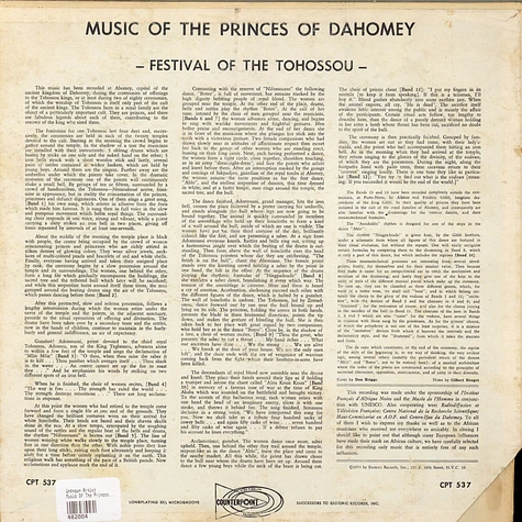 Unknown Artist - Music Of The Princes Of Dahomey