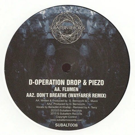 D-Operation Drop & Piezo - Don't Breathe / Flumen