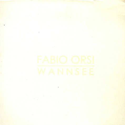 Fabio Orsi - Wannsee