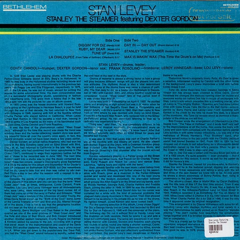 Stan Levey Featuring Dexter Gordon - Stanley The Steamer