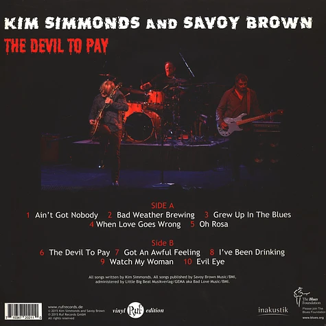 Savoy Brown & Kim Simmonds - The Devil To Pay