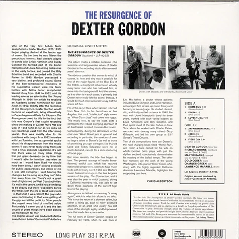Dexter Gordon - The Resurgence Of