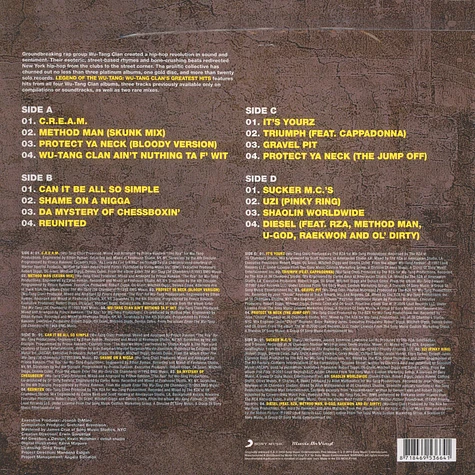 Wu-Tang Clan - Legend Of The Wu-Tang - Wu-Tang Clan's Greatest Hits Black Vinyl Edition