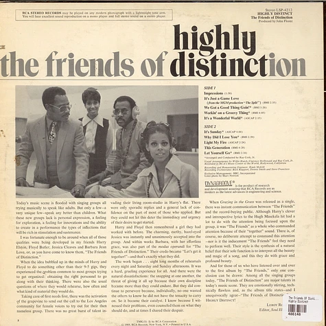 The Friends Of Distinction - Highly Distinct