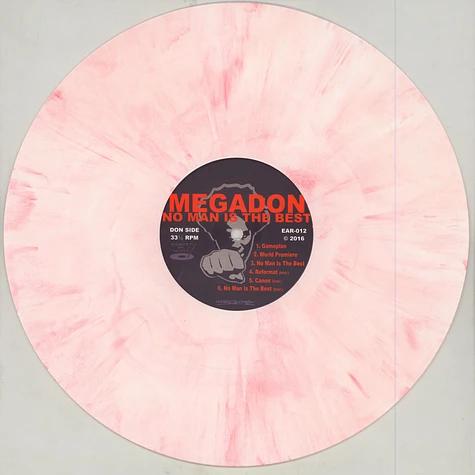 Megadon - No Man Is The Best Light Red White Vinyl Edition