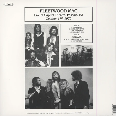 Fleetwood Mac - Capital Theatre, Passiac, NJ, October 17th 1975