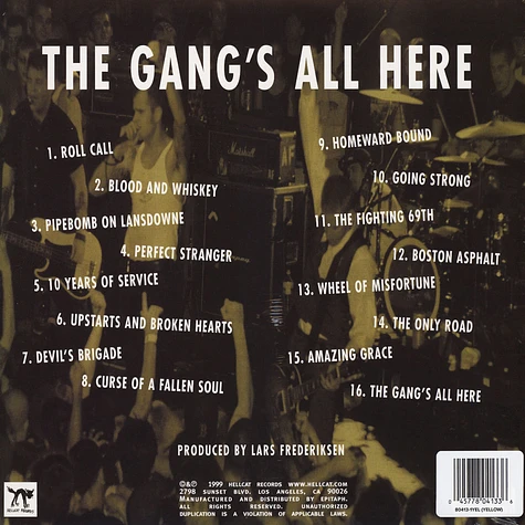 Dropkick Murphys - The Gang's All Here Yellow Vinyl Edition