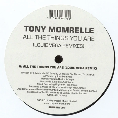 Tony Momrelle - All The Things You Are Louie Vega Remixes