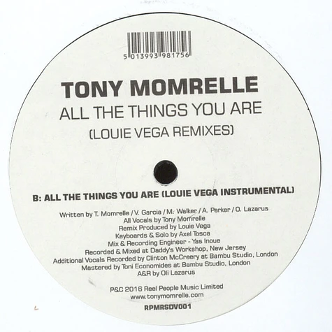 Tony Momrelle - All The Things You Are Louie Vega Remixes