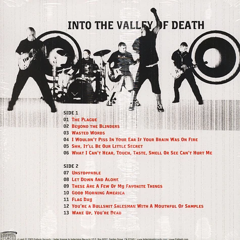 Death By Stereo - Into The Valley Of Death Colored Vinyl Edition