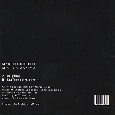 Marco Ciccotti - Mistica Maxima Colored Vinyl Edition