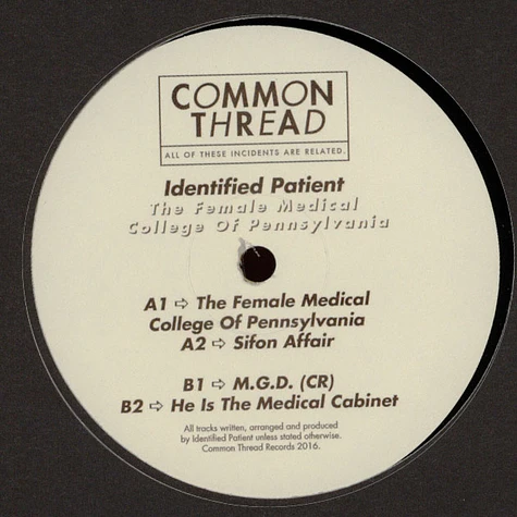 Identified Patient - The Female Medical College Of Pennsylvania