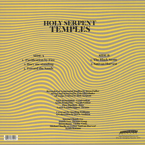 Holy Serpent - Temples Black Vinyl Edition