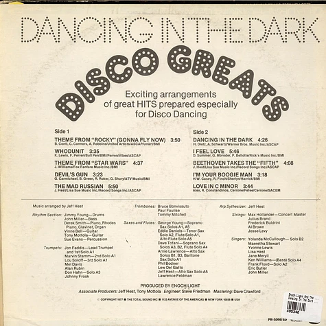 Enoch Light And The Light Brigade - Dancing In The Dark / Disco Greats