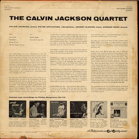 The Calvin Jackson Quartet - The Calvin Jackson Quartet
