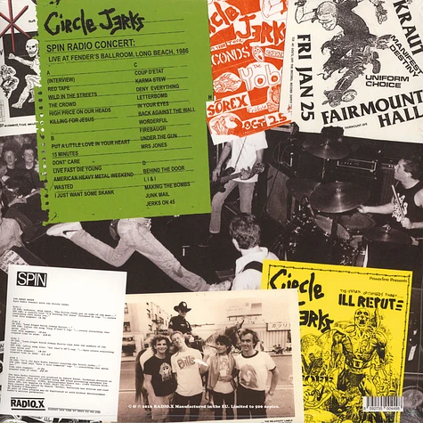 Circle Jerks - Spin Radio Concert: Live At Fender's Ballroom, Long Beach, 1986