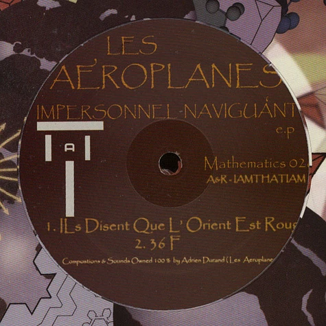 Les Aeroplanes - Impersonnel Naviguant EP