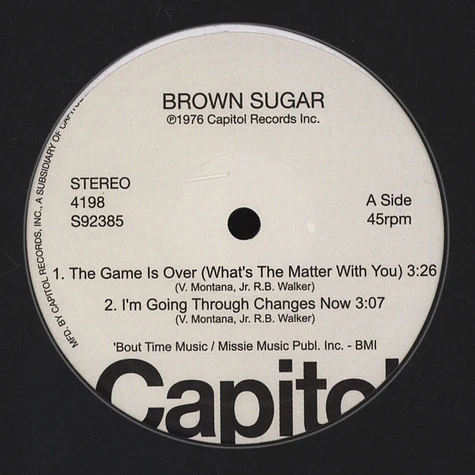 Brown Sugar & Brief Encounter - Capitol Disco Sampler