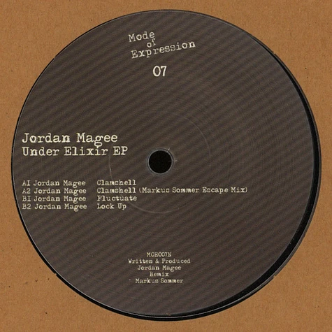 Jordan Magee - Under Elixir EP Markus Sommer Remix