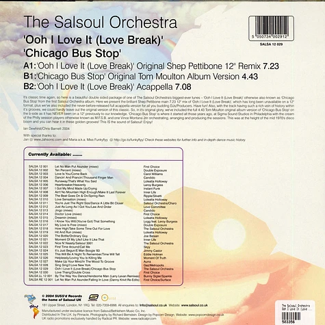 The Salsoul Orchestra - Ooh I Love It (Love Break) / Chicago Bus Stop