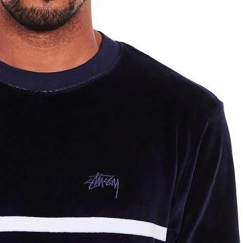 Stüssy - Velour Stripe Crew Sweater