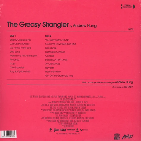 Andrew Hung of Fuck Buttons - OST The Greasy Strangler