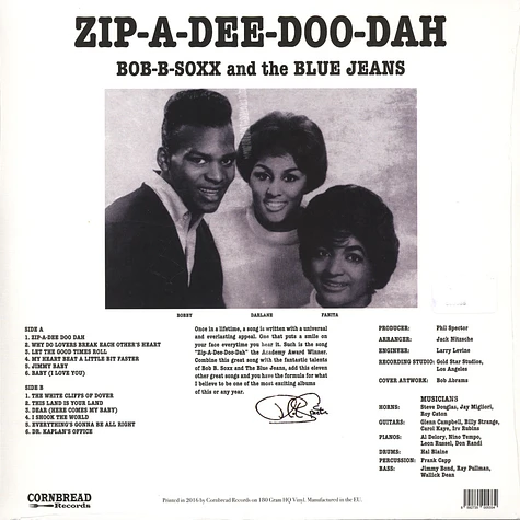Bob B. Soxx & The Blue Jeans - Zip-A-Dee Doo Dah