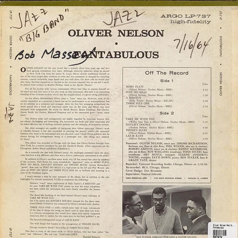 Oliver Nelson And His Orchestra - Fantabulous