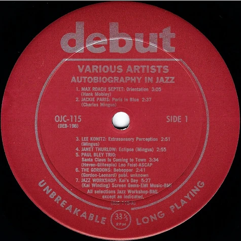 V.A. - Autobiography In Jazz