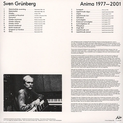 Sven Grünberg - OST Anima 1977-2001