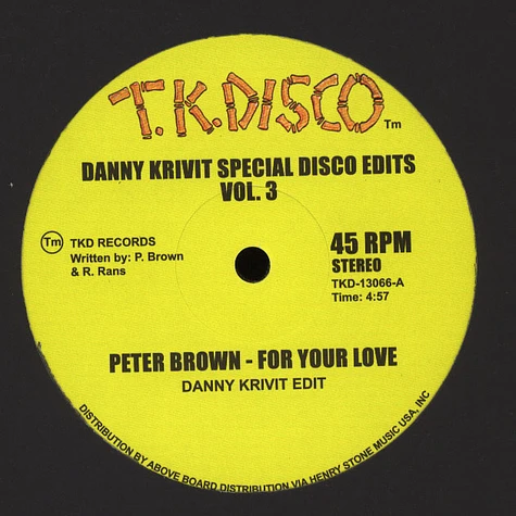 Peter Brown / Jimmy McGriff - Danny Krivit Special Disco Edits Volume 3