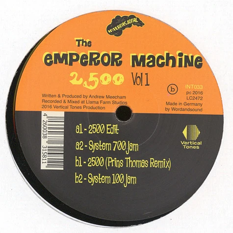 The Emperor Machine - 2500 Volume 1