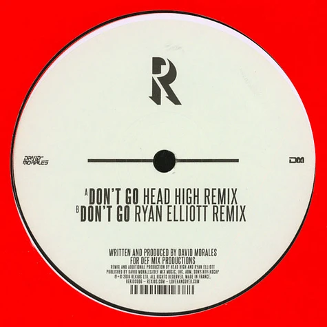 David Morales presents - The Red Zone Project Volume 1 Head High + Ryan Elliot Remixes