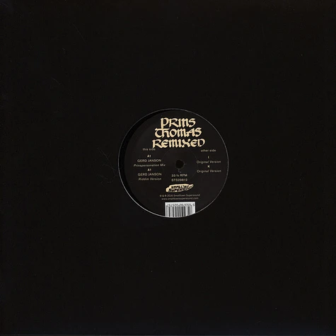 Prins Thomas - Gerd Janson Remixes