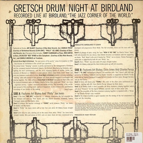 Art Blakey, Charlie Persip, Elvin Jones, "Philly" Joe Jones - Gretsch Drum Night At Birdland