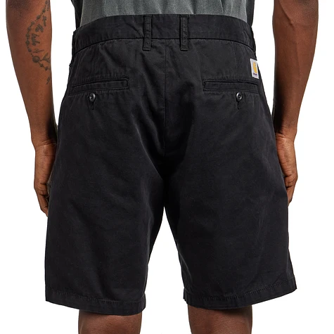 Carhartt WIP John Short Midvale Twill 7 oz Black Garment Dyed HHV