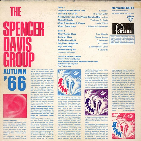 The Spencer Davis Group - Autumn '66