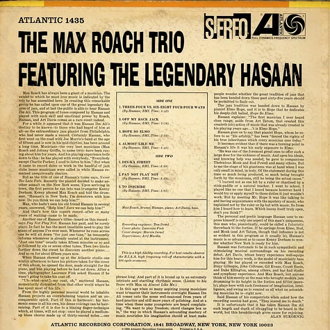 The Max Roach Trio Featuring Hasaan - The Max Roach Trio Featuring The Legendary Hasaan