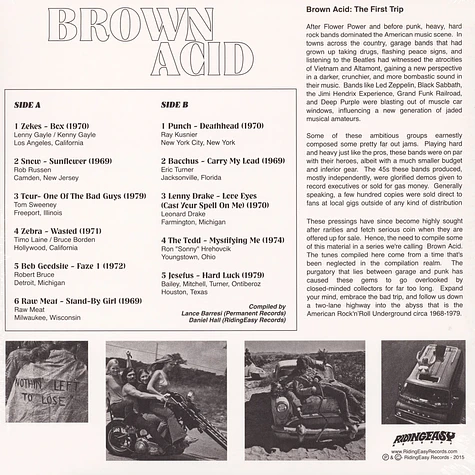 V.A. - Brown Acid: The First Trip Clear Pink Vinyl Edition