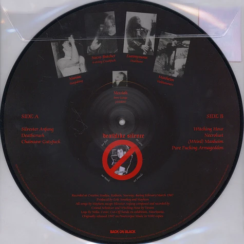 Mayhem - Deathcrush Picture Disc Edition