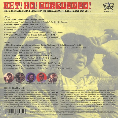 V.A. - Hey! Ho! Guaguanco! - Rare & Unreissued Salsa Jams From The Speed & Fonseca Catalog 1968-1969 Volume 1