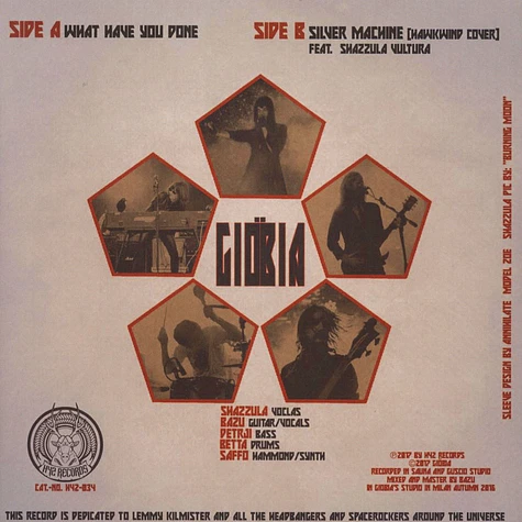 Giöbia - What Have You Done / Silver Machine Red Vinyl Edition