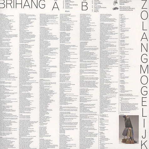 Brihang - Zolangmogelijk Clear Vinyl Edition